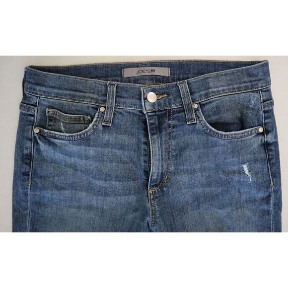 Joe's Jeans Women's Sz 28 Lisburn Blue Distressed Mid-Rise Skinny Jeans $110 - Picture 5 of 7